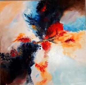 Explosion n°5 huile couteau 50x50