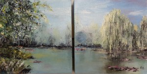 Giverny n° 4 diptyque 2 / 20 x 20